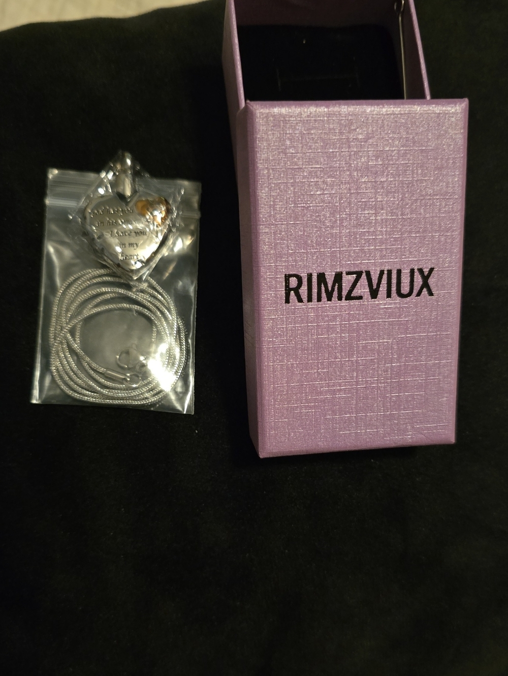 Silver Heart Memory Pendant Necklace - Silver